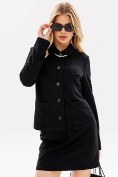 Костюм с юбкой f7080-40-02 черный GO wear
