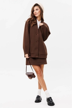 Костюм с юбкой f7092-23-03 коричневый GO wear
