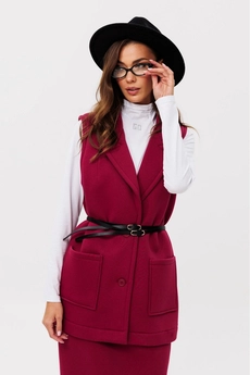 Костюм с юбкой f7094-12-01 вишня GO wear