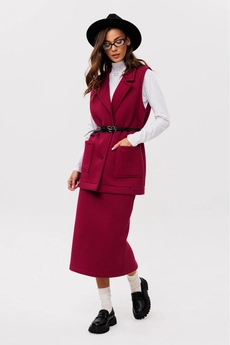 Костюм с юбкой f7094-12-01 вишня GO wear