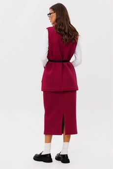 Костюм с юбкой f7094-12-01 вишня GO wear