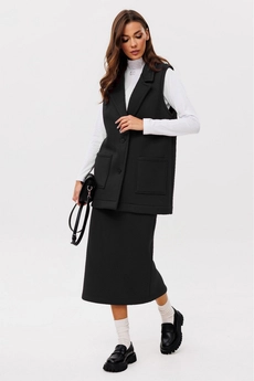 Костюм с юбкой f7094-40-02 черный GO wear