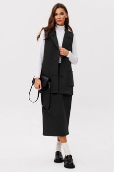 Костюм с юбкой f7094-40-02 черный GO wear