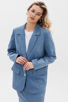 Костюм с юбкой f7107-29-1413 голубой GO wear
