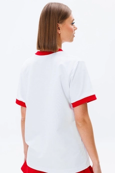 Костюм с шортами f8006-01-01(P11-02) белый + красный GO wear