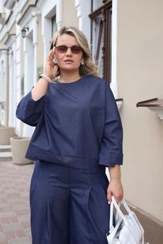 Костюм брючный 7224 деним Gratto