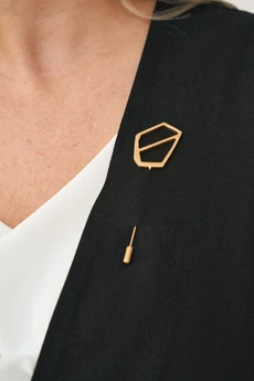 Костюм брючный 7230 черный лен Gratto