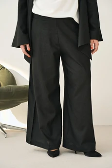 Костюм брючный 7230 черный лен Gratto