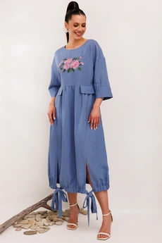 Платье 1003 синий Галеан Стиль