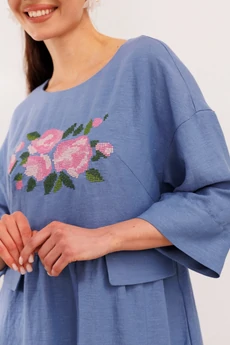 Платье 1003 синий Галеан Стиль