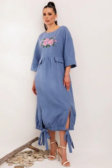 Платье 1003 синий Галеан Стиль