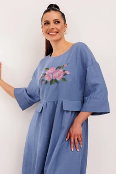 Платье 1003 синий Галеан Стиль