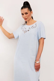 Платье 1011 голубой Галеан Стиль