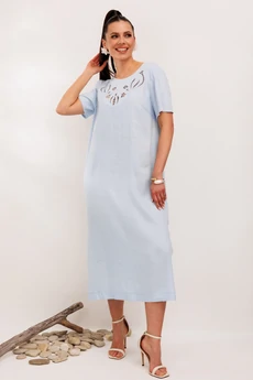 Платье 1011 голубой Галеан Стиль