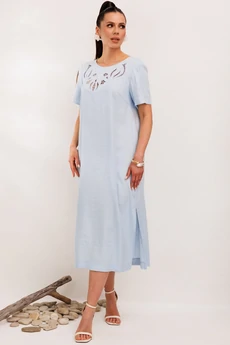 Платье 1011 голубой Галеан Стиль