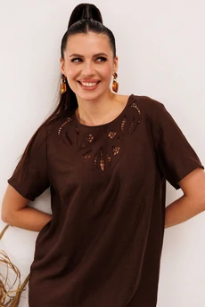 Платье 1011 коричневый Галеан Стиль