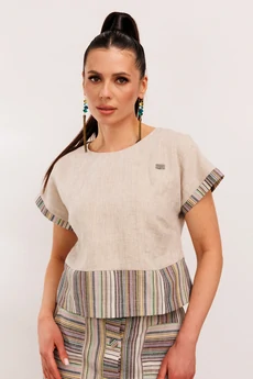 Костюм с юбкой 693-2 мятная полоска Галеан Стиль