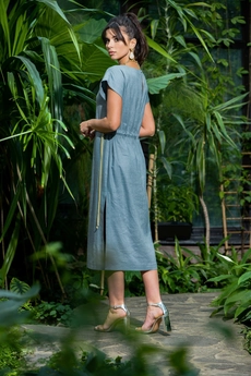 Платье 852-2 синий Галеан Стиль