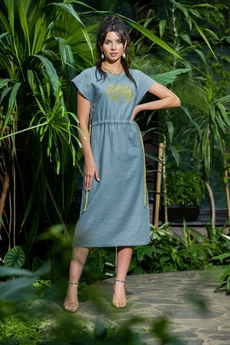 Платье 852-2 синий Галеан Стиль