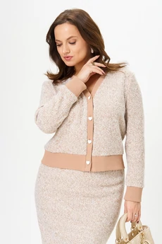 Костюм с юбкой 903-1 персик рябь Галеан Стиль