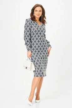 Платье 952 графит орнамент Галеан Стиль