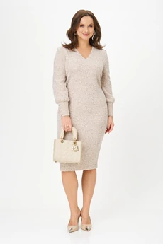 Платье 952 персик рябь Галеан Стиль