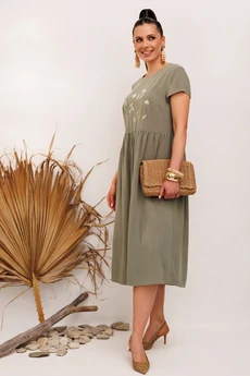 Платье 965 хаки Галеан Стиль