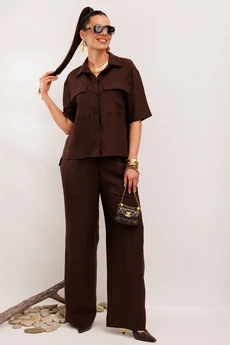 Костюм брючный 982-1 коричневый Галеан Стиль