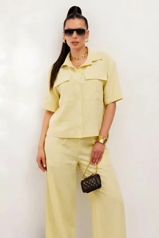 Костюм брючный 982-1 лимонный Галеан Стиль