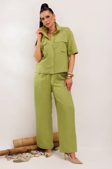 Костюм брючный 982-1 салатовый Галеан Стиль