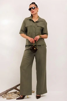 Костюм брючный 982-1 светлый хаки Галеан Стиль