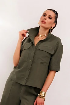 Костюм брючный 982-1 светлый хаки Галеан Стиль