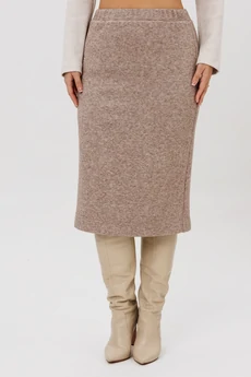 Костюм с юбкой 993 коричневый Галеан Стиль