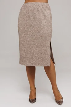 Костюм с юбкой 994 коричневый Галеан Стиль