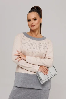 Костюм с юбкой 994 серый Галеан Стиль