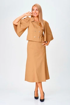 Костюм с юбкой 769 бежевый Gamma Gracia