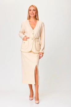 Костюм с юбкой 792 кремовый Gamma Gracia