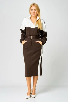Костюм с юбкой 888 коричневый Gamma Gracia