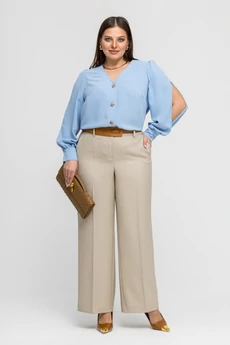 Костюм брючный 25С2749 бежевый Gold Style