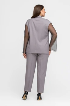 Костюм брючный 25С2754 серо-бежевый Gold Style