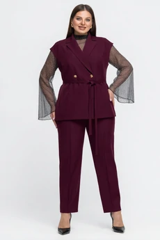 Костюм брючный 25С2754 темно-бордовый Gold Style