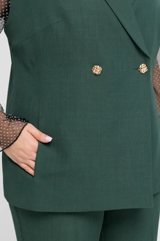 Костюм брючный 25С2754 темно-зеленый Gold Style