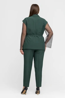 Костюм брючный 25С2754 темно-зеленый Gold Style