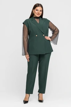 Костюм брючный 25С2754 темно-зеленый Gold Style