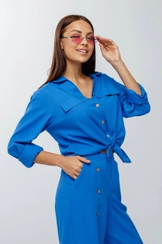 Костюм брючный 2626 синий Gold Style