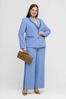 Костюм брючный 26С2761 джинс + небесно-голубой Gold Style