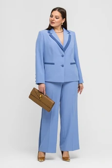 Костюм брючный 26С2761 джинс + небесно-голубой Gold Style
