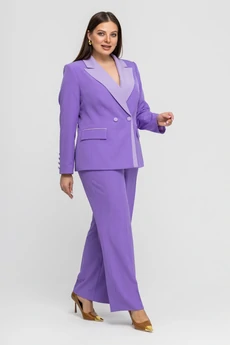 Костюм брючный 26С2761 сиреневый + светло-сиреневый Gold Style
