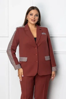 Костюм брючный 2686 кирпичный Gold Style