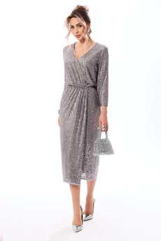 Платье 44202 серый Golden Valley